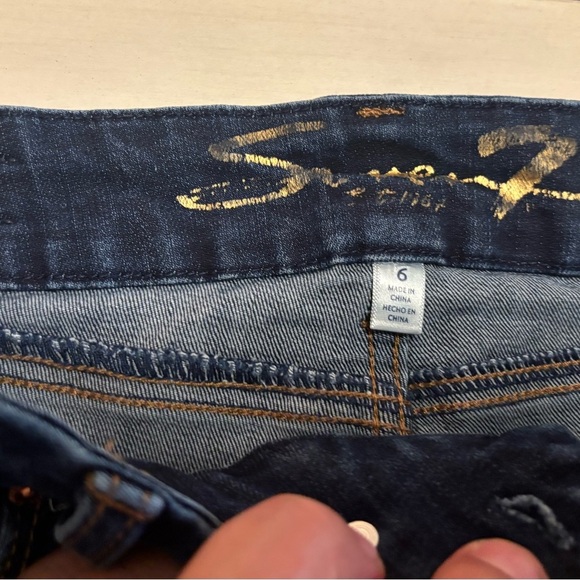 Seven7 Jeans Women’s Size 6 | Dark Wash Skinny Mid-Rise Stretch Denim - Picture 3 of 8